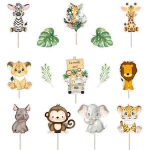 Set figurine tort/brioșe Animale Safari, Bita Decorations, Photo Paper Glossy imagine