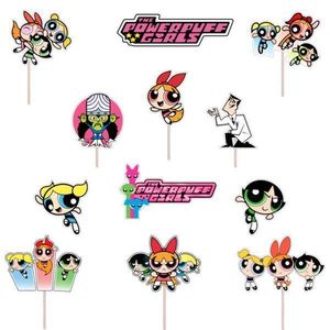 Set figurine tort/brioșe Fetițele PowerPuff, Bita Decorations, Photo Paper Glossy imagine