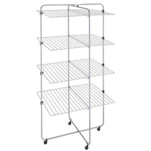 Uscator de rufe vertical, Asymmetric 4, pliabil, cu 4 etaje, argintiu, 53 m imagine