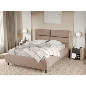 Pat Tapitat Cairo fix cu perne pe spatar Bej - Velluto 3 180x200 imagine