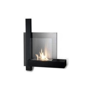 STONES Șemineu bio montat pe perete22cm X 72cm H. 63cm | Aosom Romania imagine