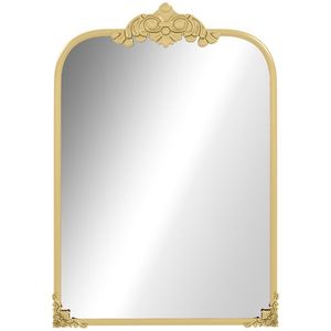 HOMCOM Oglindă de Perete, elegantă, 60x3x87cm, Auriu | Aosom Romania imagine