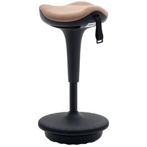 HOMCOM Scaun de echilibru, șezut mobil, rotativ, reglabil în înălțime, ergonomic, 34 x 34 x 68, 5-83, 5 cm, Maro | Aosom Romania imagine