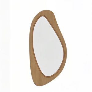HOMCOM Oglindă de perete tip fereastră cu ramă din furnir de pin pentru dormitor și camera de zi, 91, 5 x 45 x 3 cm, lemn natural | Aosom Romania imagine