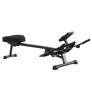 SPORTNOW Aparat de vaslit hidraulic cu 12 niveluri și ecran LCD, pentru antrenament cardio la domiciliu, capacitate max. 130 kg, negru | Aosom Romania imagine