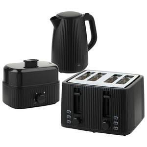 HOMCOM Fierbător rapid 1, 7 L și set toaster cu 4 felii, fierbător pentru 6 ouă cu indicator luminos Negru | Aosom Romania imagine