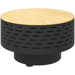 Outsunny 3-în-1 cuvă de foc Ø60 x 39cm din oțel inoxidabil vatră cu grătar protecție la scântei cârlig gri cărbune | Aosom Romania imagine