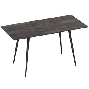 HOMCOM Masă extensibilă, masă extensibilă pentru 6-8 persoane, masă de bucătărie cu picioare solide din oțel | Aosom Romania imagine