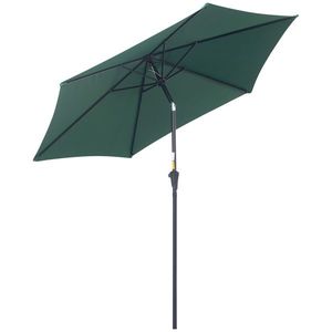 Outsunny Umbrelă Reclinabilă pentru Plajă și Grădină, Aluminiu și Poliester, Φ2.6×2.35m, Verde Închis | Aosom Romania imagine