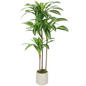 HOMCOM Arbore artificial Dracaena 120 cm cu ramuri flexibile - Verde | Aosom Romania imagine