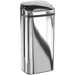 HOMCOM Cos de gunoi cu senzor 50L inox elegant | Aosom Romania imagine