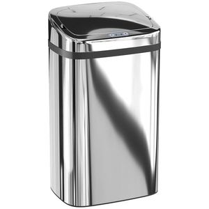HOMCOM Cos de gunoi cu senzor 50L inox elegant | Aosom Romania imagine