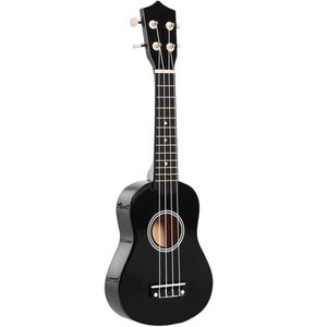 HOMCOM Ukulele Soprano de 21 Inchi pentru Începători, din Lemn cu Corzi din Nailon, Pană și Coardă de Rezervă, Negru | Aosom Romania imagine