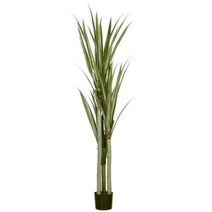 HOMCOM Yucca Artificială de 190 cm, Plantă Artificială cu 39 de Frunze pentru Decor Acasă, Birou, Grădină Ø17x190 cm Verde | Aosom Romania imagine