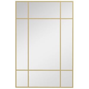 Homcom Oglinda Perete – Dreptunghiulara cu Cadru Metalic Stil Fereastra | Aosom Romania imagine