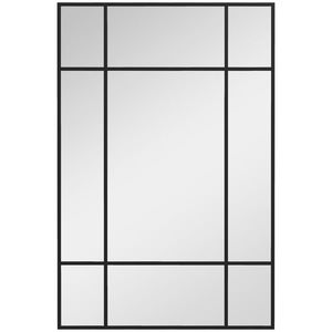 Homcom Oglinda Perete – Dreptunghiulara cu Cadru Metalic Stil Fereastra | Aosom Romania imagine