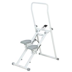 Stepper Vertical SPORTNOW, Fitness Acasă, Pliabil și Compact, Climber Vertical cu Mâner Reglabil, Pedale Antiderapante, Display LCD, Antrenament Cardio Complet pentru Sala de Acasă | Aosom Romania imagine