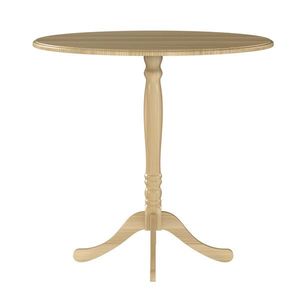 HOMCOM Masă rotundă pentru 4 persoane Ø 80 cm, masă de bucătărie, picior din oțel, stil modern, lemn natural | Aosom Romania imagine