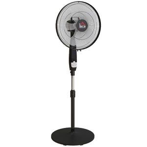 HOMCOM Ventilator pe picior cu înălțime reglabilă oscilant 85° 3 trepte de viteză 50 W cu ecran LED telecomandă temporizator Ø 42 cm negru | Aosom Romania imagine