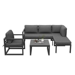 Set mobilier de grădină, Gri | Aosom Romania imagine