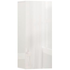 HOMCOM Dulap de Baie Suspendat cu Ușă Fără Mâner, 2 Rafturi Reglabile din Sticlă, Mobilier Suspendat Multifuncțional, 30x23, 4x71, 2 cm, Alb Lucios | Aosom Romania imagine