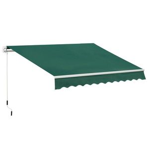 Copertină Retractabilă Manuală Outsunny pentru Verandă, 3x2 m, Verde | Aosom Romania imagine