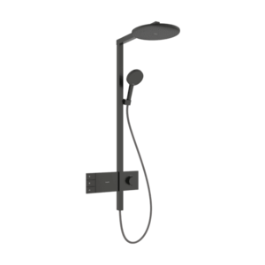 Coloana de dus Hansgrohe Raindance Alive S 300 2jet EcoSmart cu baterie termostatata ShowerSelect Comfort negru periat imagine