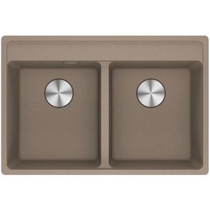 Chiuveta bucatarie Franke Maris MRG 620-35-35 TL cu doua cuve 760x510mm fragranite Oyster imagine
