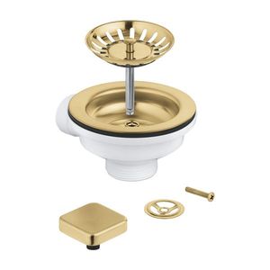 Set de scurgere cu preaplin Grohe pentru chiuveta cu 1 cuva brushed cool sunrise imagine