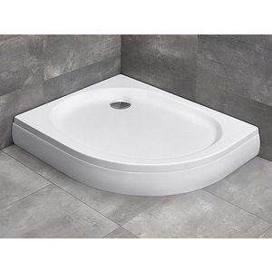 Cadita de dus semirotunda asimetrica Radaway Patmos E 120x90cm cu panou frontal imagine