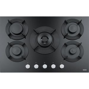 Plita gaz incorporabila Franke Maris Free by Dror FHMF 755 4G DC C cu 5 arzatoare 75x51cm gratare fonta Nero imagine