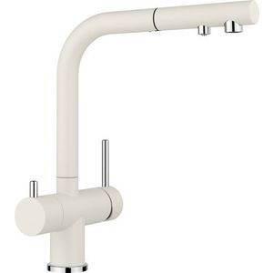 Baterie bucatarie Blanco Fontas-S II cu 3 cai dus extractibil alb antic imagine