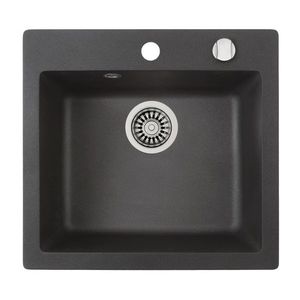 Chiuveta bucatarie Teka Clivo 50 S-TQ 455 x 495mm tegranit Schwarzmetallic imagine