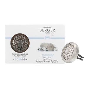 Set odorizant masina Maison Berger Honey Comb Silver + rezerva ceramica Caresse de Coton imagine