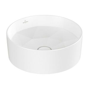 Lavoar rotund tip bol Villeroy & Boch Octagon 418mm Titan Ceram Ceramic Plus Stone White imagine