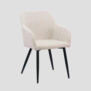 Scaun Sella, Homla, 59.5x57x83 cm, metal/poliester, bej imagine