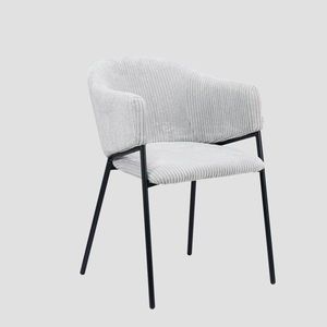 Scaun Prazer, Homla, 60.5x55x78 cm, metal/catifea din poliester, gri imagine