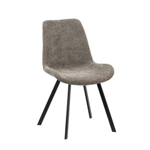 Scaun Silla, Homla, 52x60x83.5 cm, metal/poliester, maro imagine