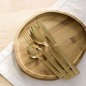 Set tacamuri 24 piese Fabro, Homla, inox 18/0, auriu imagine