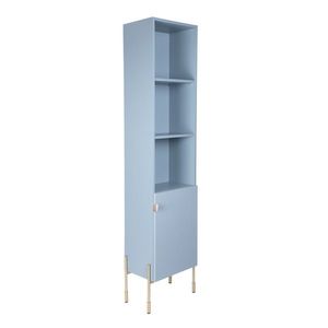 Dulap ingust pentru baie Navado, Homla, 40x28x160 cm, PAL/MDF, albastru imagine