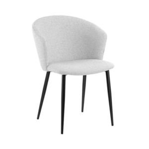 Scaun Lujo, Homla, 59x56.5x81 cm, metal/poliester, gri deschis imagine