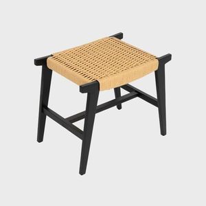 Scaunel Novum, Homla, 52x34x42 cm, lemn, negru/natur imagine