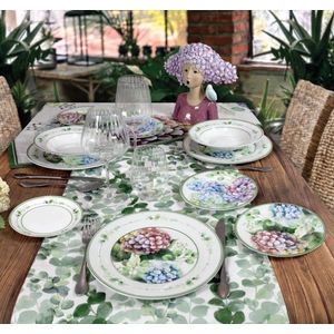 Serviciu de masa 18 piese, Brandani, Flora, portelan imagine