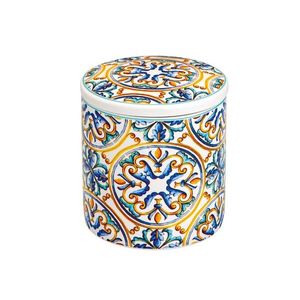 Recipient cu capac pentru depozitare, Medicea, Brandani, Ø10x10 cm portelan imagine