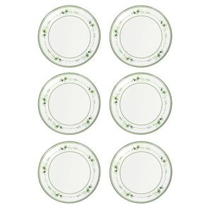 Set 6 farfurii mici pentru servire, Flora, Brandani, D15.5 cm, portelan New Bone China imagine
