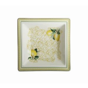 Platou servire Limoni, Brandani, 18.5 x 18.5 cm, portelan New Bone China imagine
