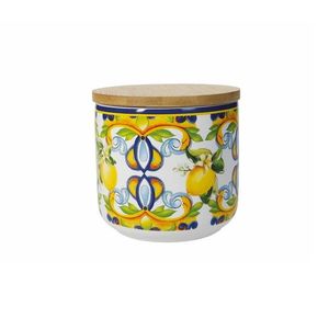 Recipient cu capac ermetic, Citrus, Brandani, D10x10 cm, 500 g, portelan New Bone China imagine