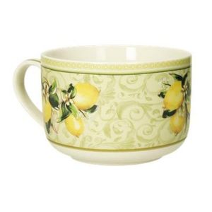 Cana mic dejun, Limoni v2, Brandani, D12.5x9 cm, 450 ml, portelan New Bone China imagine