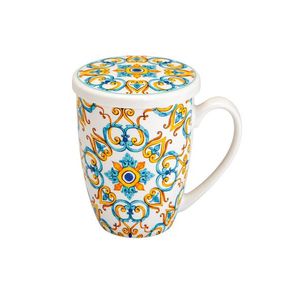 Cana cu infuzor, Medicea Cuore, Brandani, D8x11.5 cm, portelan New Bone China/infuzor inox imagine