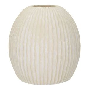 Vaza decorativa Icicle, Mauro Ferretti, 36.5x38 cm, oxid de magneziu, crem imagine